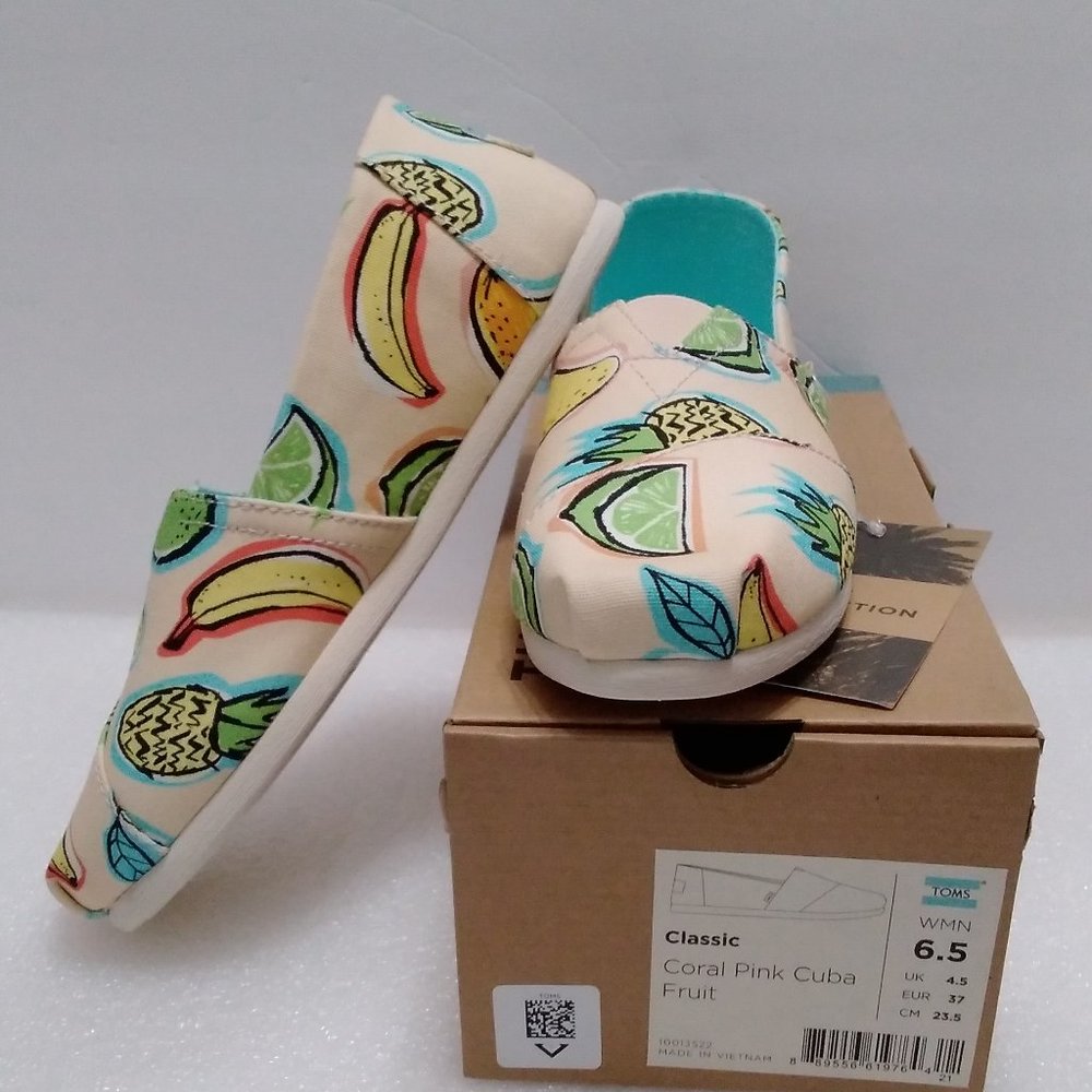 TOMS CLASSIC CORAL PINK CUBA SIZE-6.5  COD/88 - Picture 10 of 12